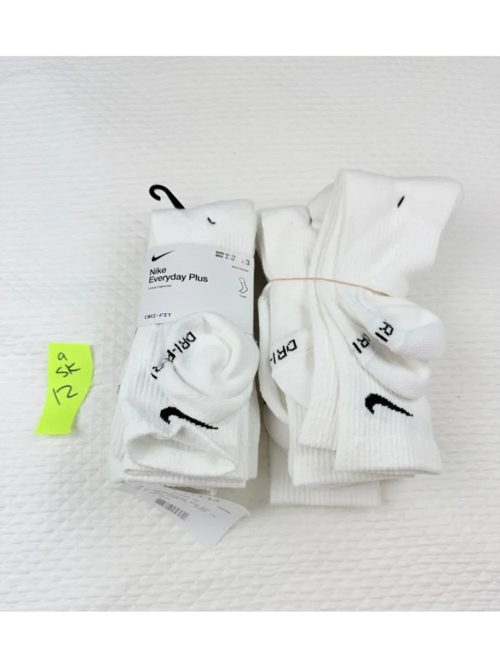 Nike Everyday Plus Dri-FIT Adult Mens L (8-12) Cushioned 7 Pair Crew Socks